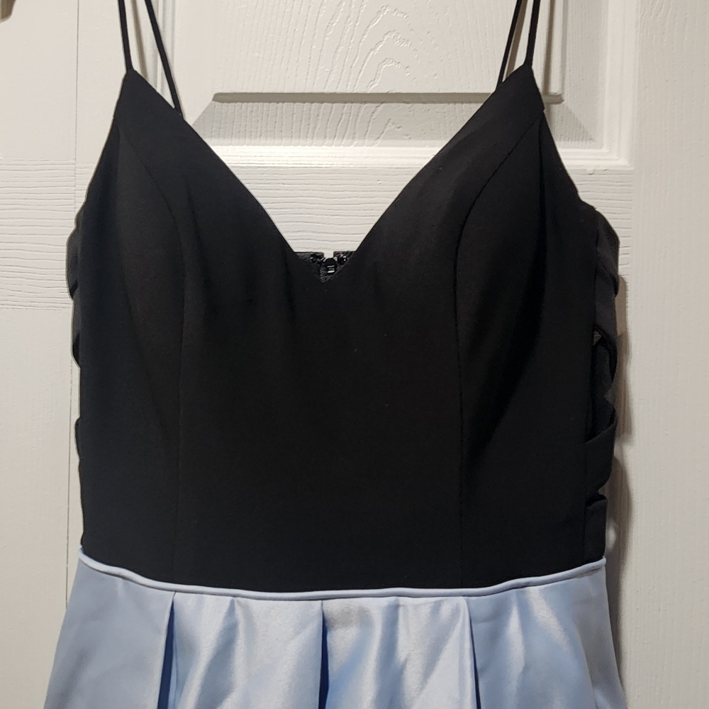 Elegant Black and Light Blue Dress for teen or ladies. Size 3